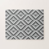 Gray Geometric Diamond Muster Frustration Puzzle (Horizontal)