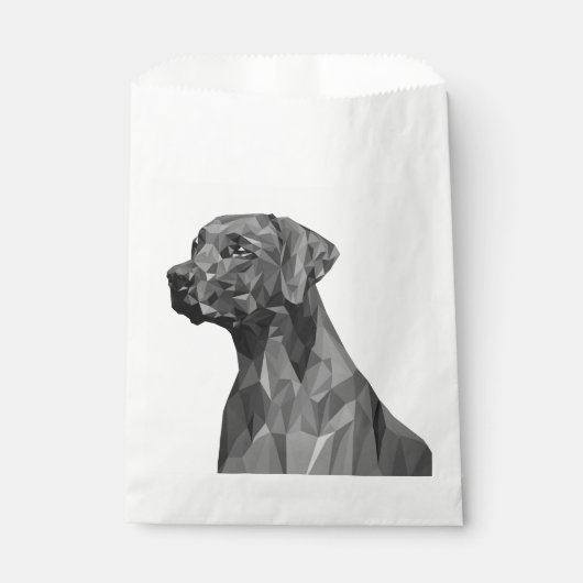 Gray Geometric Dog Geschenktütchen (Vorderseite)