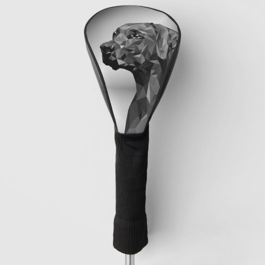 Gray Geometric Dog Golf Headcover (Vorderseite)