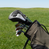 Gray Geometric Dog Golf Headcover (In SItu)
