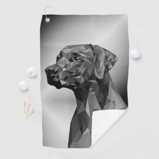 Gray Geometric Dog Golfhandtuch (Insitu)
