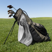 Gray Geometric Dog Golfhandtuch (Gras)