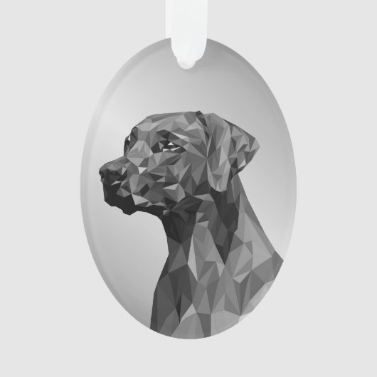 Gray Geometric Dog Ornament (Vorderseite)