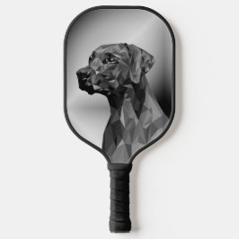 Gray Geometric Dog Pickleball Schläger