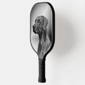 Gray Geometric Dog Pickleball Schläger (Links)