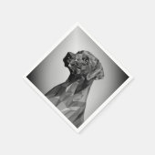 Gray Geometric Dog Serviette (Ecke)