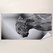 Gray Geometric Dog Strandtuch (Vorderseite)