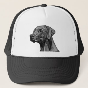 Gray Geometric Dog Truckerkappe