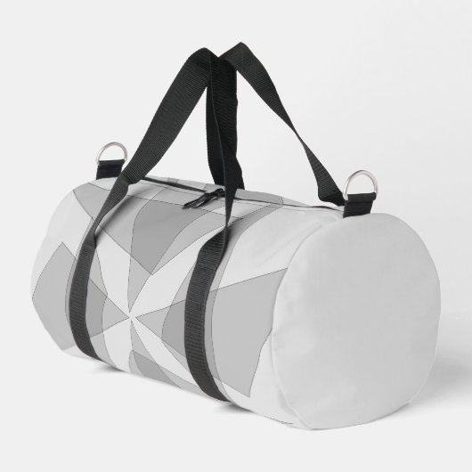 Gray Geometric Duffle Bag (Linke Seite)