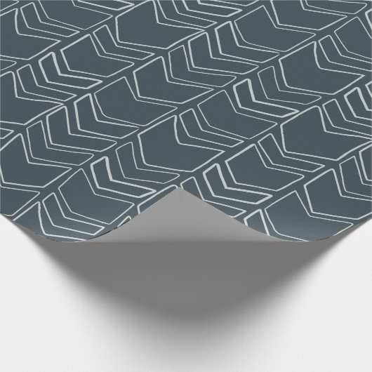 Gray Geometric  Geschenkpapier (Ecke)