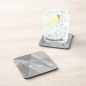 Gray Geometric Getränkeuntersetzer (Rechte Seite)