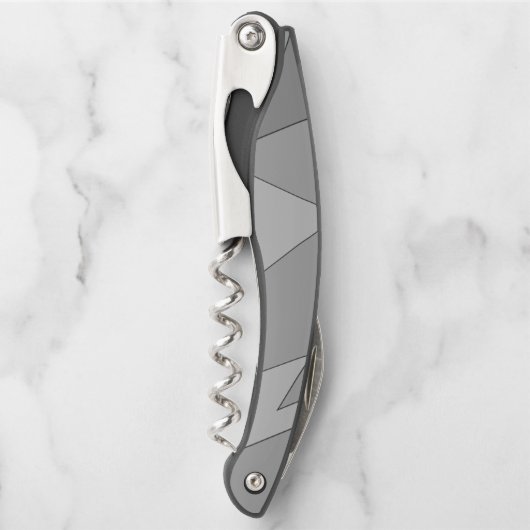Gray Geometric Kellnermesser (Vorderseite)