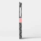 Gray Geometric Line Diamond Muster Pink Monogram Case-Mate iPhone Hülle (Rückseite / Links)