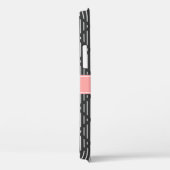 Gray Geometric Line Diamond Muster Pink Monogram Case-Mate iPhone Hülle (Rückseite / Rechts)