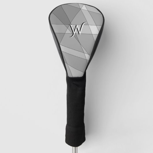 Gray Geometric mit Letter Golf Headcover (Vorderseite)