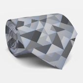 Gray geometric Neck Tie Krawatte (Gerollt)