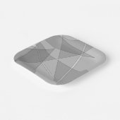 Gray Geometric Pappteller (Gewinkelt)