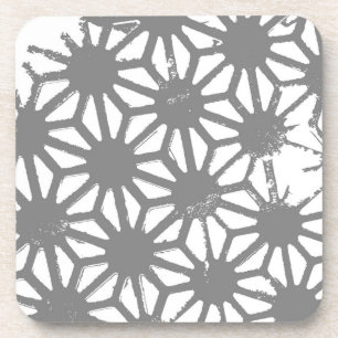 Gray geometric pattern getränkeuntersetzer