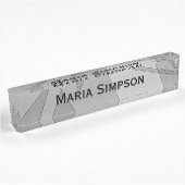 Gray Geometric Personal Namensplakette