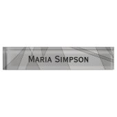 Gray Geometric Personal Namensplakette (Vorderseite)