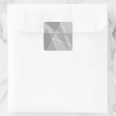 Gray Geometric Quadratischer Aufkleber (Tasche)