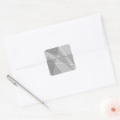 Gray Geometric Quadratischer Aufkleber (Umschlag)