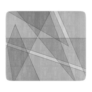 Gray Geometric Schneidebrett