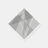 Gray Geometric Serviette (Ecke)