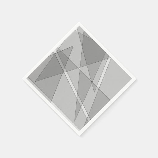 Gray Geometric Serviette (Ecke)