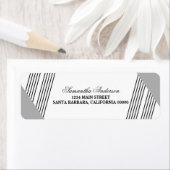 Gray Geometric Strip Address Labels (Insitu)