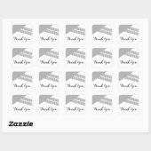 Gray Geometric Strips Danke Stickers (Blatt)