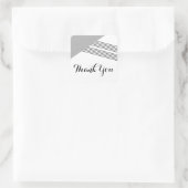 Gray Geometric Strips Danke Stickers (Tasche)