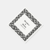 Gray Geometric Triangle Paper Napkins Serviette (Ecke)
