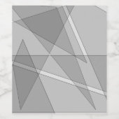 Gray Geometric Weinetikett (Einzelnes Label)