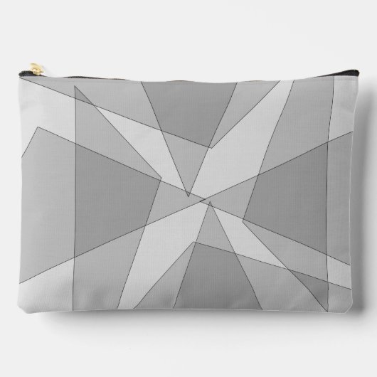 Gray Geometric Zubehörtasche (Vorderseite)