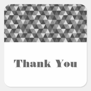 Gray geometrische Dreiecke Danke Stickers
