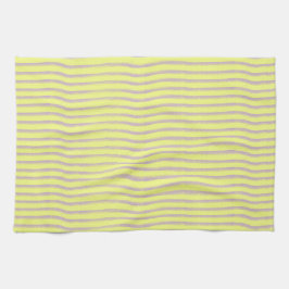 Gray gezackte Linien auf gelb. Geschirrtuch