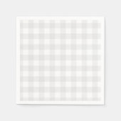 Gray Gingham Baby Shower Serviette (Vorderseite)