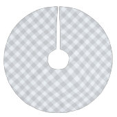Gray Gingham Polyester Weihnachtsbaumdecke (Vorderseite)