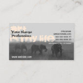 Gray Giraffe Elefant Picture Modern Artist Painter Visitenkarte (Rückseite)