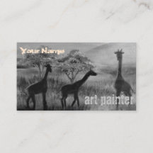 Gray Giraffe Elefant Picture Modern Artist Painter