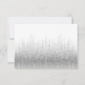 Gray Glitzer ombre chic Vielen Dank Dankeskarte (Rückseite)