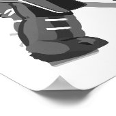 Gray Goalie Hockey Poster (Ecke)