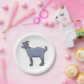 Gray Goat Sketch Pappteller (Party)