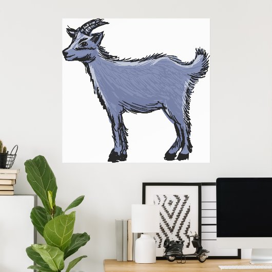 Gray Goat Sketch Poster (Heimbüro)