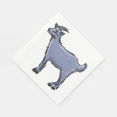 Gray Goat Sketch Serviette (Ecke)