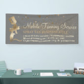 Gray Gold Bronze Spray Tanning Banner (Messe)