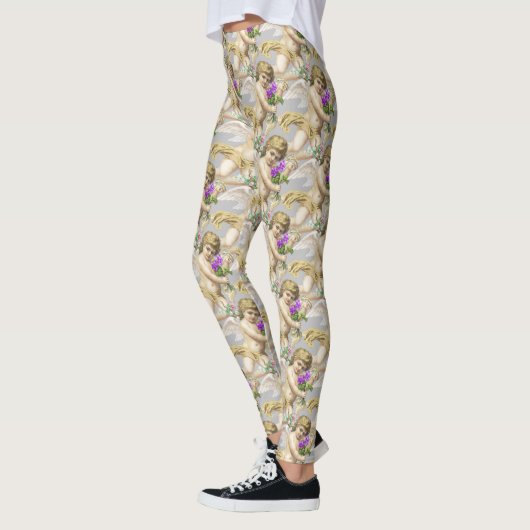 Gray Gold Cherubs Leggings (Links)