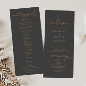 Gray Gold Classic Wedding Program Programm