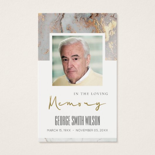 GRAY GOLD FOIL BEILEID MEMORIY PRAYER FOTOKARTE (Vorderseite)